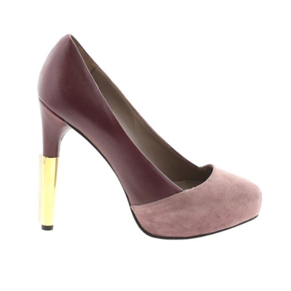 MAIYET | Purple Color Block Heels - Picture 1 of 2